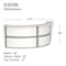 Linea Italia Curved Reception Desk with Counter, 2 Units, 124 inW x 49 inD, White ZUS296 - alternate 4